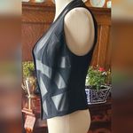 Roberto Makali Wool & Leather Black Vest Size 8 Photo 1