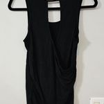 Nicole Miller  Black Cut Out Sleeveless Tank Top Photo 2