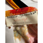 Women's Bobbie Brooks Plus 2X Yellow Floral Short Sleeve Dress Photo 5