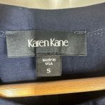 Karen Kane Fringe Hem Shirt Dress Navy Size Small Photo 2