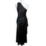 Meshki Black Calliope One Shoulder Maxi Dress Satin Draped Women’s Size XS Photo 7