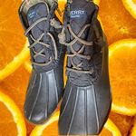 Sperry Women's Black Quilted Saltwater Winter Lux‎ Duck Boots Size 8.5 Photo 1