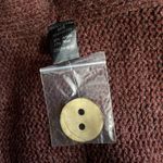 NWT Mak B Wool Blend Scarf Maroon‎ Red Button Infinity Photo 3