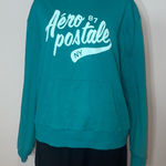 Aeropostale  teal hoodie hooded sweatshirt long sleeve woman’s large EUC Photo 0
