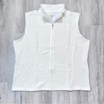 Karen Scott Women's White Quilted Full Zip Vest XXL Photo 1