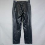 Divided  H&M Faux Leather Pants Women’s Size 6 Black Straight Leg Vegan Trousers Photo 1