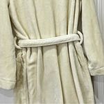 Nordstrom Cozy Ivory Flannel Fleece Long Robe With Pocket An Belt Size XL Photo 5