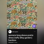 Kate Quinn Long Sleeve Prairie Dress Taffy Ditsy Garden Yellow Photo 2