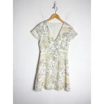 Aritzia  Wilfred Nazaire Antique Pattern Mini Dress Size Small Yellow White Black Photo 2