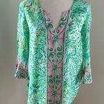 Lilly Pulitzer  Pink/Green Keina Tunic sz XS Photo 0