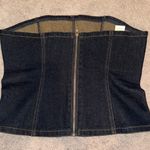 Charcoal Clothing Denim Corset Top Photo 1