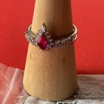 Bomb Party RBP5162 “Diva Status” LC Ruby Conundrum on Rhodium Size 11 Ring NWT Photo 3
