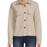 BeachLunchLounge BeachLunchLonge Taya Drop Shoulder Jacket Women’s Size XL Oatmeal Shacket Photo 0