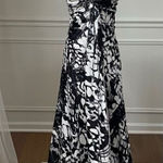 Deb Black White Satin Gown Animal Print Dress Satin Mob Wife 3 4 Photo 0