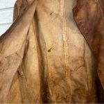 BLUR Italian Leather Distressed Blazer Jacket IT 44 / US 4 Tan Photo 7