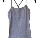 Lululemon Sleeveless Power Y Racerback Tank Top Heathered Gray Women's Size Photo 0
