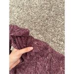 L.L. Bean Vintage Wool Blend Chunky Cable Knit Cardigan Sweater Women’s XL Red Purple Photo 7