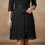 Halston Heritage Beaded Wrap Cocktail Dress Size 2 Photo 0