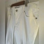 EXPRESS ‎ white jeans Stella Cropped Skinny Low Rise Plus Size 14 0037 Photo 1