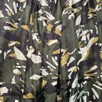 Chico's Green Maxi Skirt Women's Large 100% Silk Natural Career Boho Artsy Event Photo 1