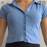 Brandy Melville Blue cropped polo shirt Photo 0