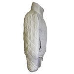 Jason Maxwell  White Quilted Puffer Jacket Lightweight‎ Full Zip Coat Size Small Photo 2