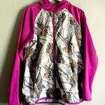 Mossy Oak  Camo Printed Hot Pink Ladies Full Zip Hoodie L/XL Photo 0