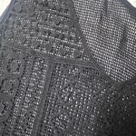 a.n.a . Black Crochet Fridge Tank Top size 1X Photo 2
