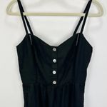 Madewell Sleeveless Wide Leg Jumpsuit 100% Linen Black Pockets Flowy US 00 NWT Photo 11