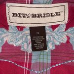 Bit & Bridle Pearl Snap Button Shirt Womens 2X Barbie Pink Cowgirl (flaw) Photo 7