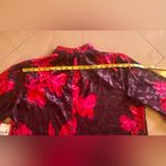 Nine West  DRESS BLOUSE  HIGH NECK LONG SLEEVES PLUZ SIZE XXL Pink Floral Photo 5