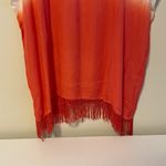 Beach By Exist NWT  Tie Dye Beach Short Sleeve Poncho Cover Up Coral One Size Photo 2