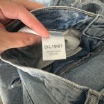 DL1961  Emilie Straight Ultra High Vintage Ankle Super Light Shredded Jeans 24 Photo 7