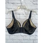 Cacique  Women's Lightly Lined Balconette Black Lace Underwire Bra 42DD Photo 3