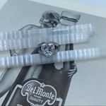 TK316 Stainless Steel Cubic Zirconia Heart Ring Size 5 Silver Photo 5