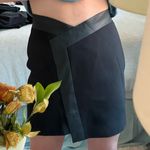 BCBGMAXAZRIA BCBG BLACK SKIRT WITH LEATHER DETAIL NEVER WORN Photo 0