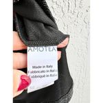 Amotea Feather Trim Glitter Jersey Strapless Mini Dress Silver Black Women's XS Photo 5