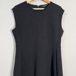 Club Monaco Sculptural Mini Dress Women's 10 Black Minimalist Neutral LBD Career Photo 6