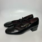 ZARA black faux patent leather dress shoes block heels double strap women’s 41 Photo 1