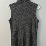 Dana Buchman Grey & Black Sleeveless Turtleneck Knit Top - Size L Photo 0