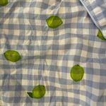 J.Crew -  gingham lime cotton pajama‎ set long sleeve top and short size XXS Photo 2