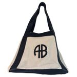ANINE BING Cara Tote in Natural Canvas & Black Womens Bag Purse Photo 8
