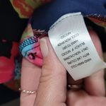 Black Rainn navy floral blouse size small Photo 7