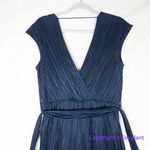 Monique Lhuillier Belted Sleeveless Knit Jumpsuit navy blue, size 8 Photo 12