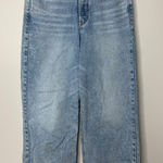Old Navy Women's Wide Leg Extra High Rise Light Wash Denim Raw Edge Hem Jeans 2 Photo 0