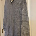 C&C California NWT  Navy White Hooded Striped Linen Tunic Top 2X Nautical Beach Photo 3