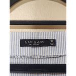 Max jeans Womens Size XL Blouse Bell Sleeve Blue White Stripe Photo 2