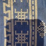 Joy Joy  Blue Midi Dress with Cream Embroidery Photo 2