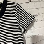 CHAPS Navy White Striped S/S Henley Petite Medium Photo 7