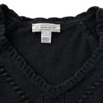 St. John  Sport Sweater Top Short Sleeve Wool Blend Black Women's Size Medium Photo 2